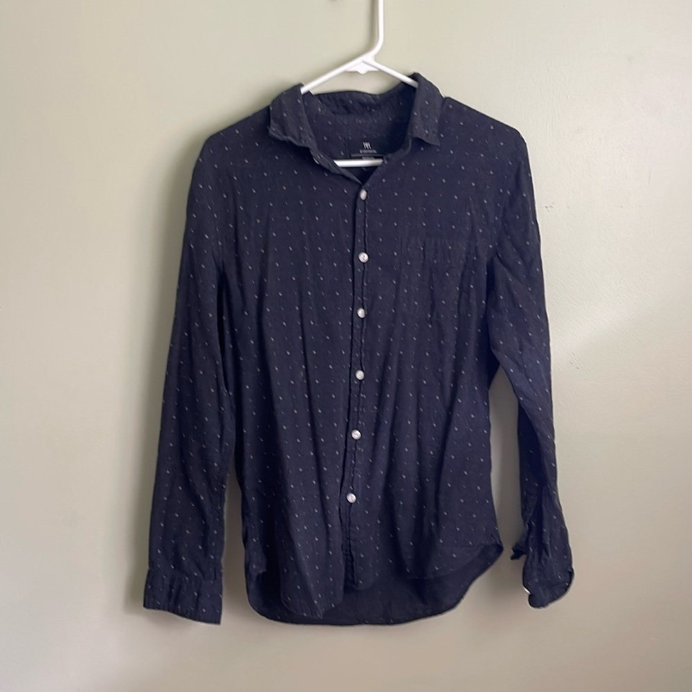 1991 by Cotton On Men’s medium navy blue long sleeved button up